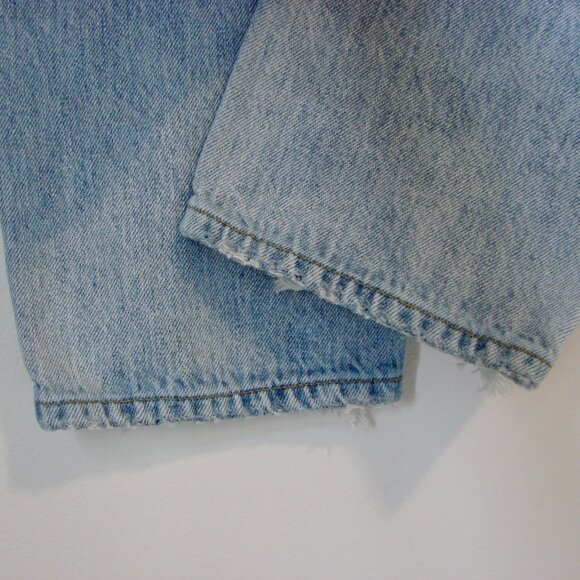 Agolde Riley High Rise Jeans Distressed Straight Leg Ankle Button Light Wash 24 - Picture 13 of 13